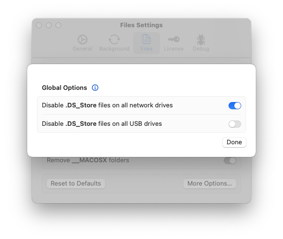 "Hidden File Cleaner Settings"